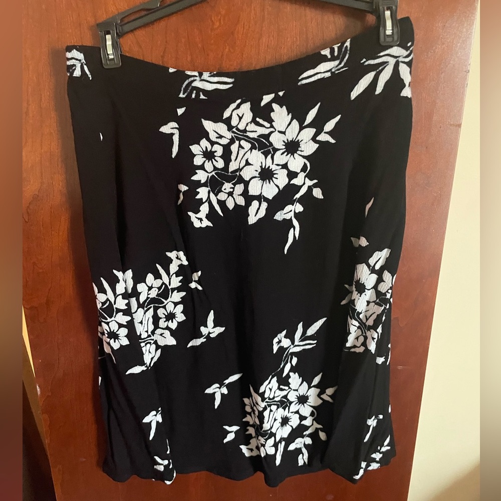 Black Flower Skirt